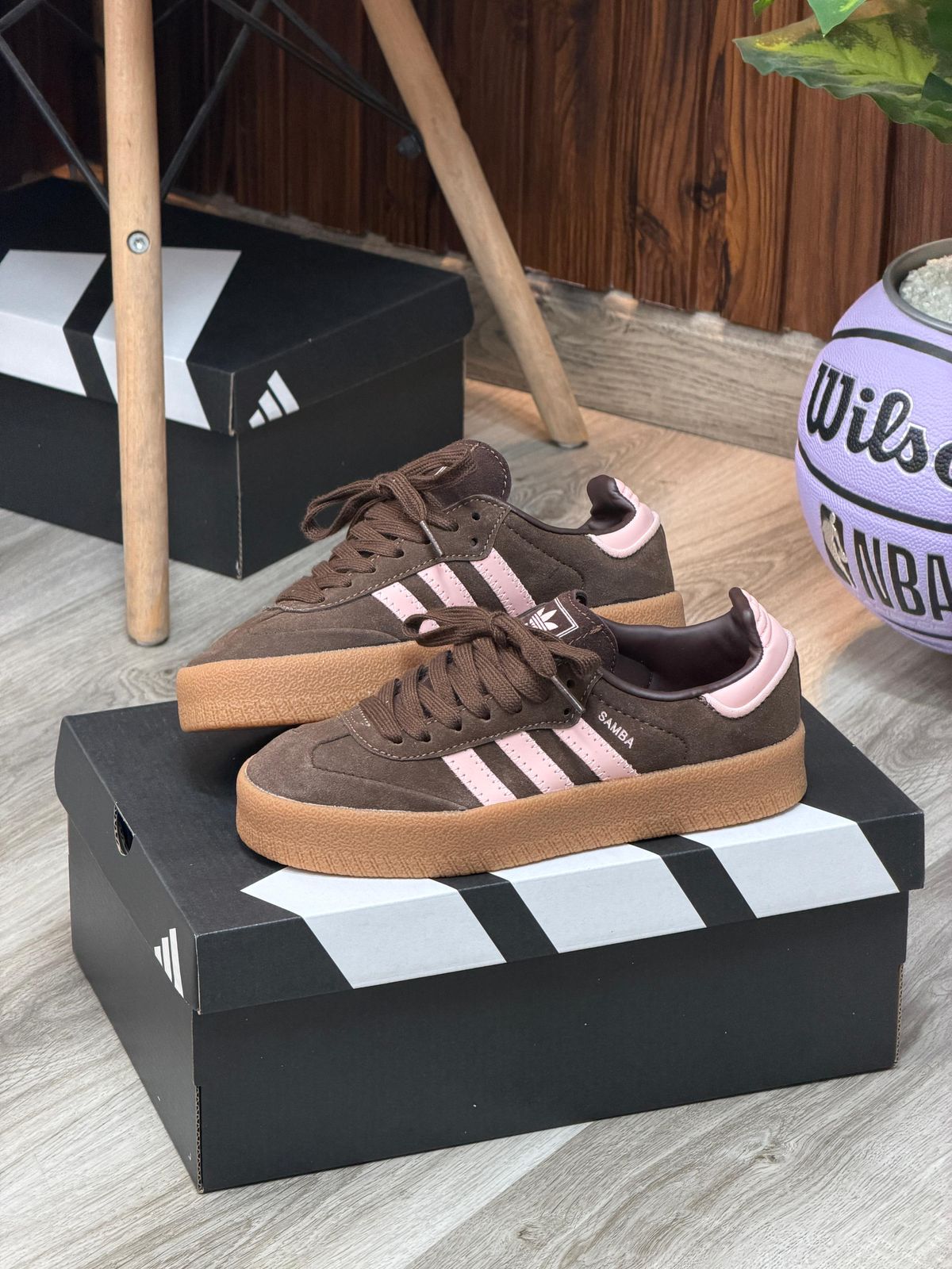 ADIDAS SAMBA PLATAFORMA CAFE | DAMA