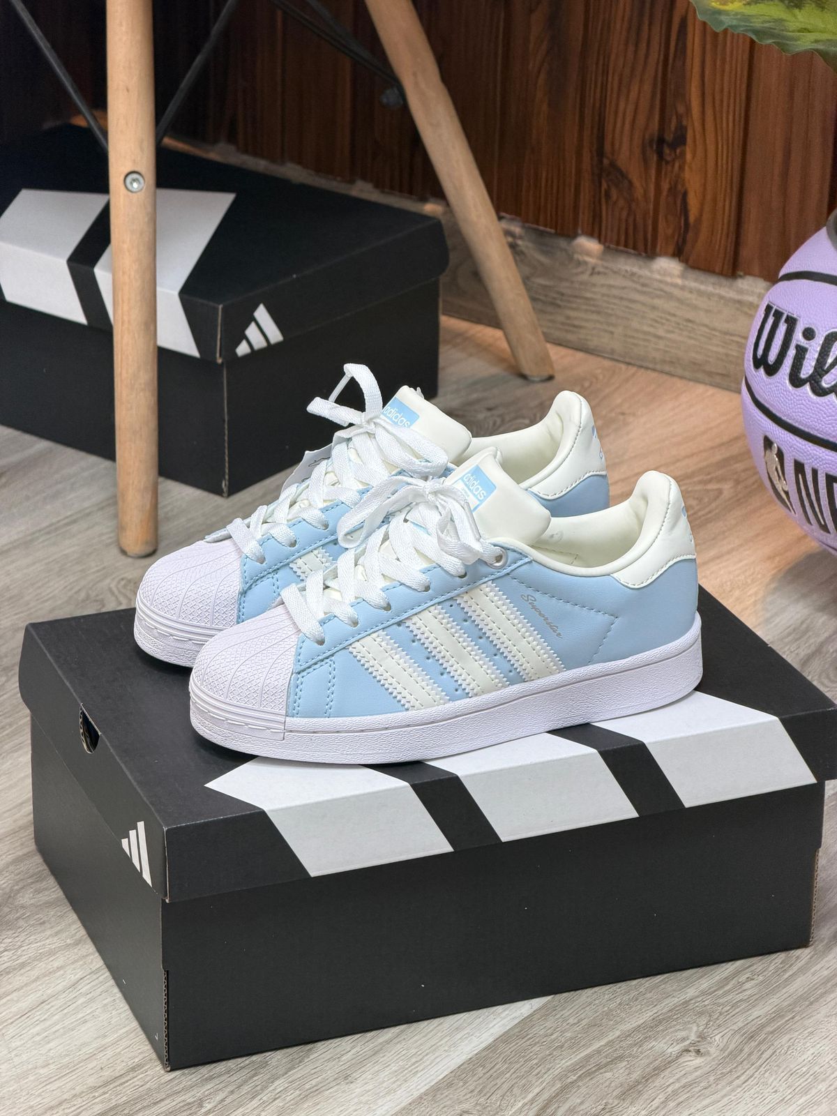 ADIDAS SUPER STAR AZUL | DAMA