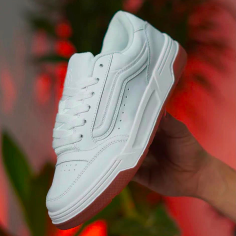 VANS BLANCA SUELA CAFE | DAMA