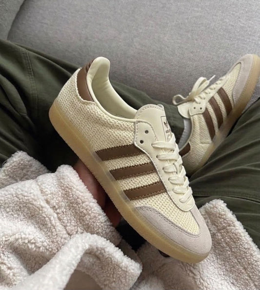 ADIDAS SAMBA TEJIDAS BEIGE | DAMA