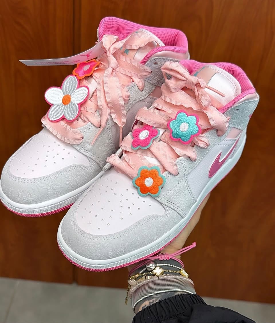 NIKE RETRO 1 BOTA GRIS ROSADO | DAMA